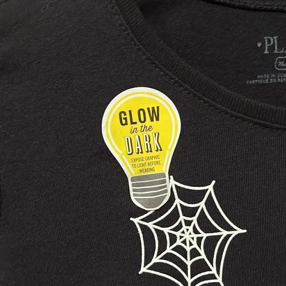 Children's Place Halloween Glow-in-the-Dark Graphic Long Sleeve T-Shirt